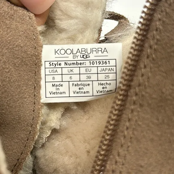 Koolaburra by Ugg Sheep Trim Lined Shazi Water Resistant Slip on Round Toe Boots