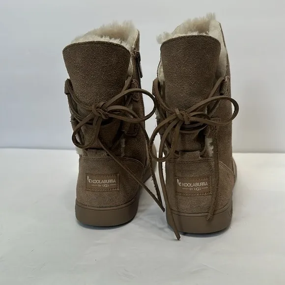 Koolaburra by Ugg Sheep Trim Lined Shazi Water Resistant Slip on Round Toe Boots