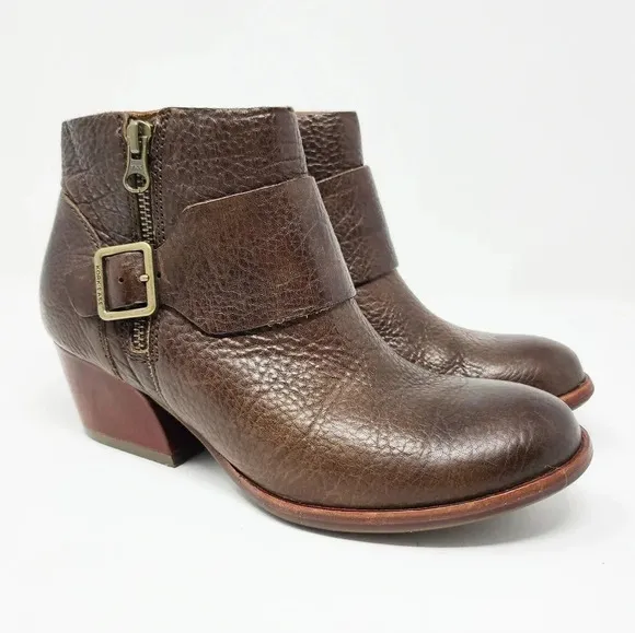 Kork-Ease Isa Dark Brown Leather Ankle Boots 6.5