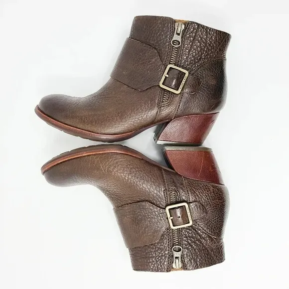Kork-Ease Isa Dark Brown Leather Ankle Boots 6.5