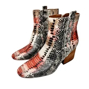 Kork Ease Leland Boots Snake Embossed SZ 6.5