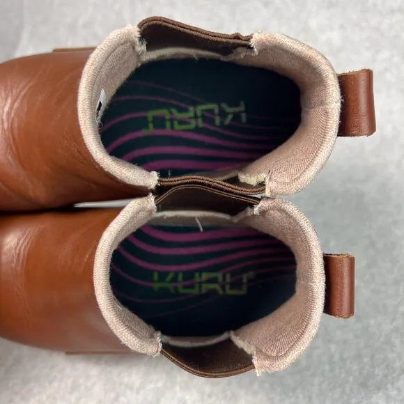KURU Womens 6 M Brown Luna Chelsea Boots Ankle Slip On Comfort