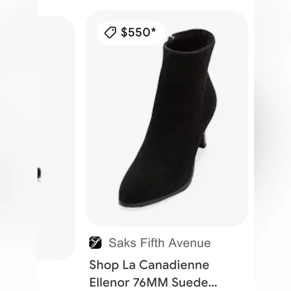 La CANADIENNE black suede pointed steel stiletto