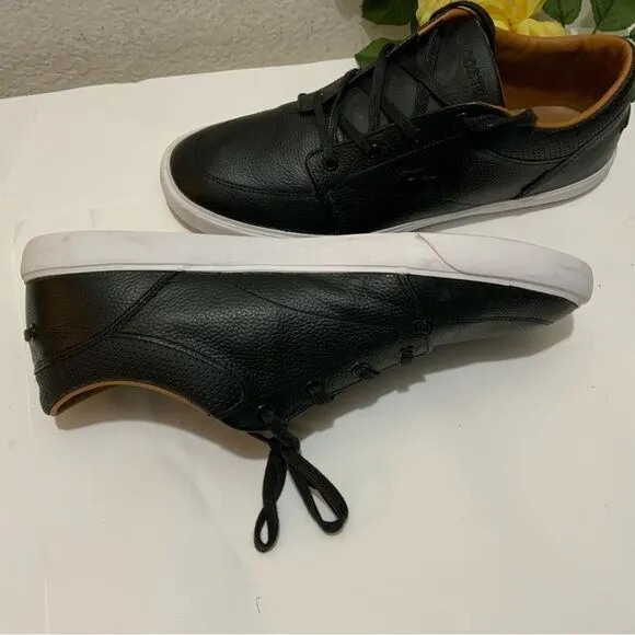 Lacoste Men’s Bayliss Vulc PRM Low Top Lace Up Fashion Sneakers Black Size 11.5