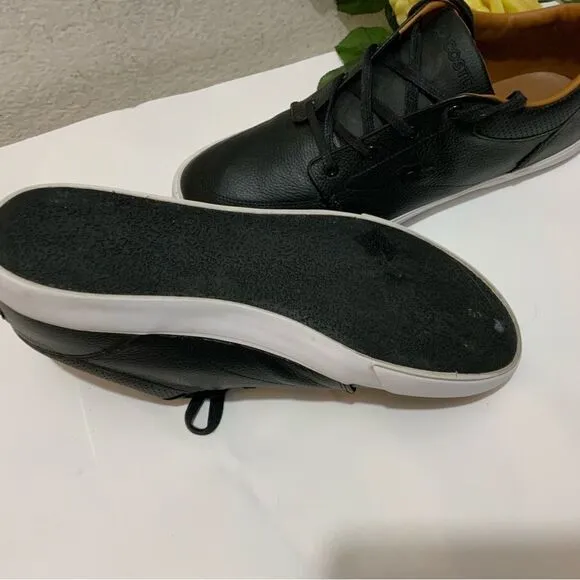 Lacoste Men’s Bayliss Vulc PRM Low Top Lace Up Fashion Sneakers Black Size 11.5