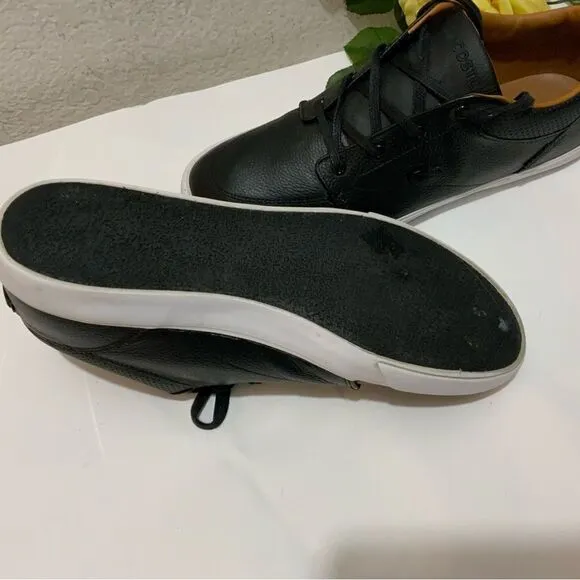 Lacoste Men’s Bayliss Vulc PRM Low Top Lace Up Fashion Sneakers Black Size 11.5