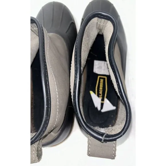 LaCrosse Boots Mens 13 Aero Timber Top Slip-On 6” Gray/Black Leather Rubber EUC