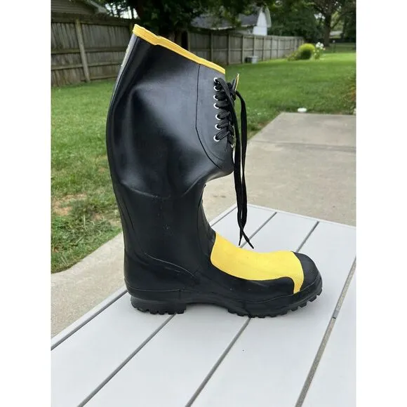 Lacrosse Meta Pac Mens Black Rubber 16in MetG ST Work Boots Size 14 NWT