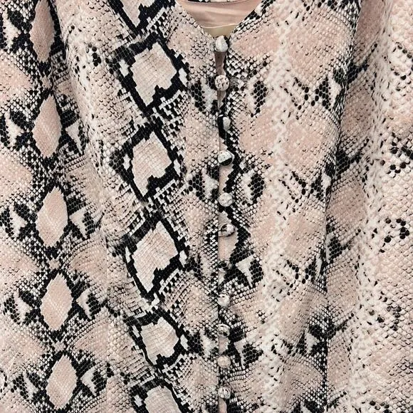L'AGENCE Romee Silk Maxi Dress - Pink Snake - 2 - New with tags