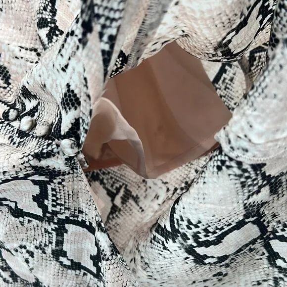 L'AGENCE Romee Silk Maxi Dress - Pink Snake - 2 - New with tags