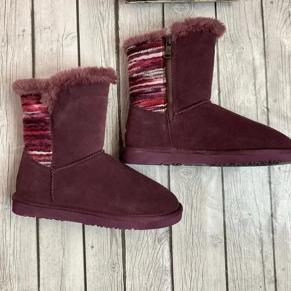 Lamo Suede Slip On Willow Ankle Boots