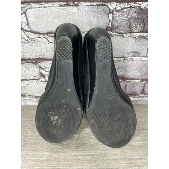 L'Amour Des Pieds Black Leather Strappy Wedge Open Toe Sandals Women 7M US/38EU
