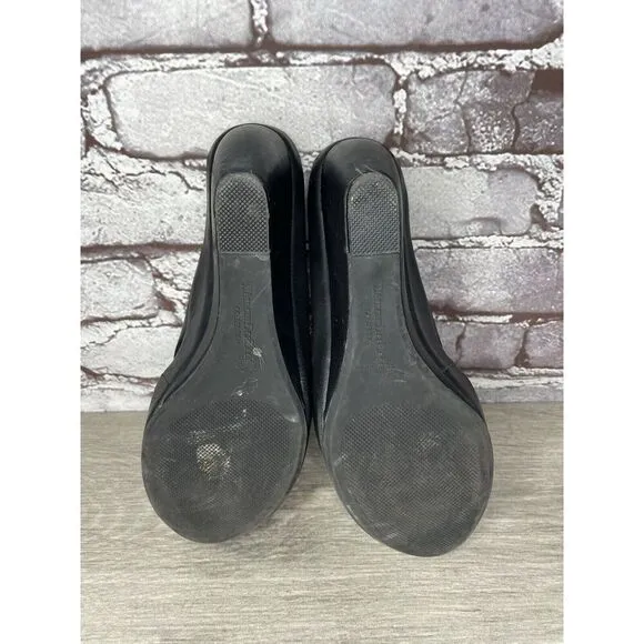 L'Amour Des Pieds Black Leather Strappy Wedge Open Toe Sandals Women 7M US/38EU