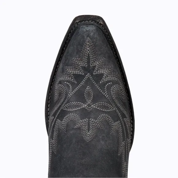 Lane Cowgirl Boots - LEXINGTON BOOTIE - DISTRESSED JET BLACK - Size 11