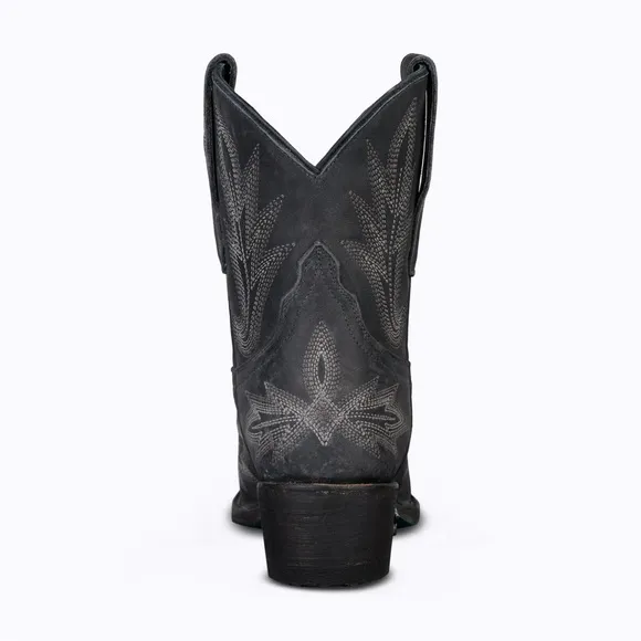 Lane Cowgirl Boots - LEXINGTON BOOTIE - DISTRESSED JET BLACK - Size 11