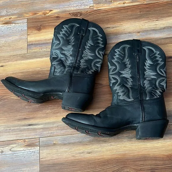 Laredo Cowboy Boots 10 D Mens Black Rodeo Western Classic Southwest Festival