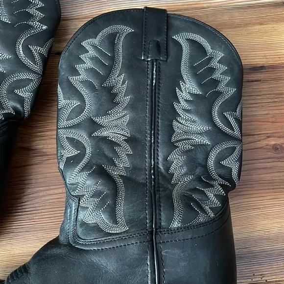 Laredo Cowboy Boots 10 D Mens Black Rodeo Western Classic Southwest Festival