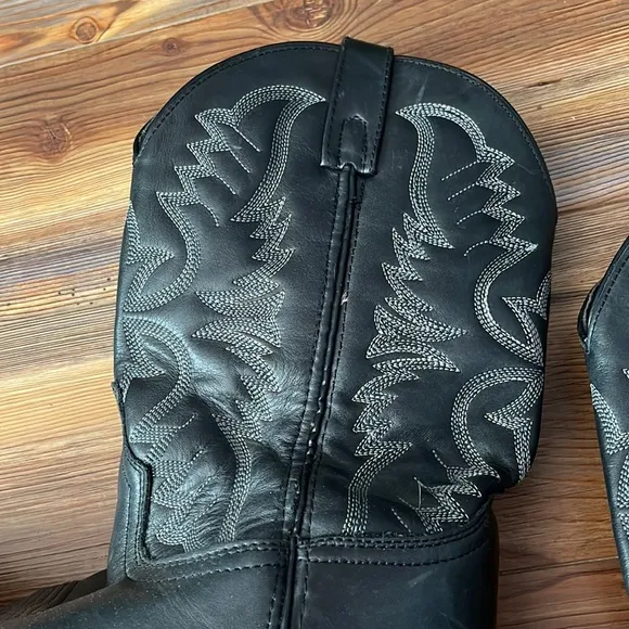 Laredo Cowboy Boots 10 D Mens Black Rodeo Western Classic Southwest Festival