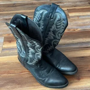 Laredo Cowboy Boots 10 D Mens Black Rodeo Western Classic Southwest Festival