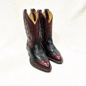 Laredo Kids Western Cowboy Boots sz 28 US 9.5 toddler Two Tone Leather