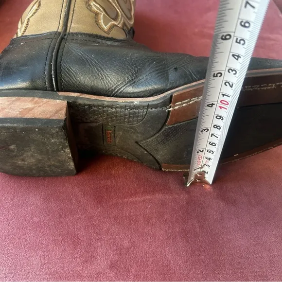 Laredo Men's Black and Brown Western Boots size 9.5 EW (Extra Large)