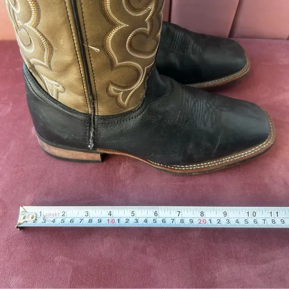 Laredo Men's Black and Brown Western Boots size 9.5 EW (Extra Large)