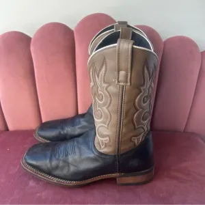 Laredo Men's Black and Brown Western Boots size 9.5 EW (Extra Large)