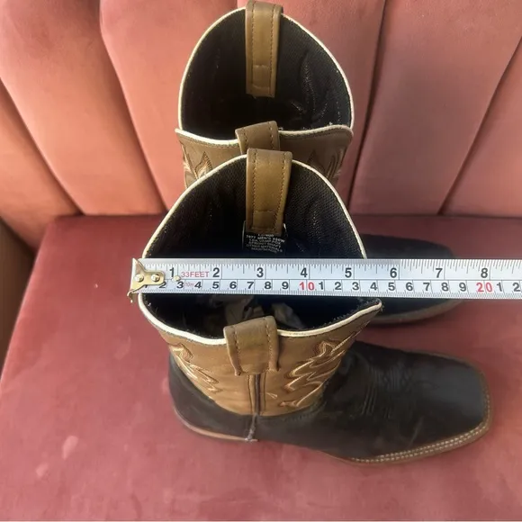 Laredo Men's Black and Brown Western Boots size 9.5 EW (Extra Large)
