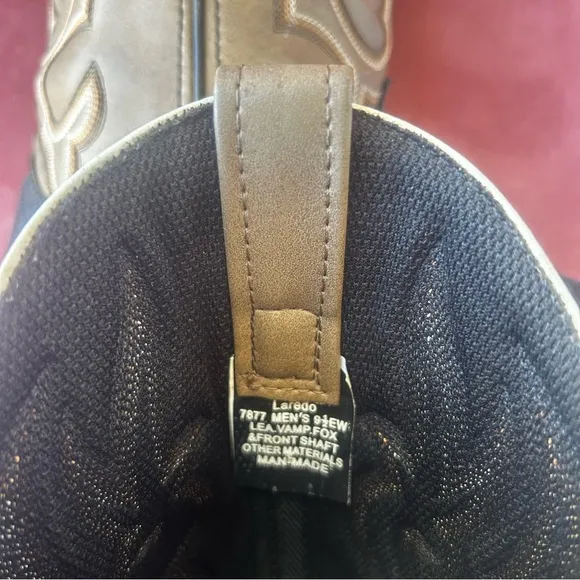 Laredo Men's Black and Brown Western Boots size 9.5 EW (Extra Large)