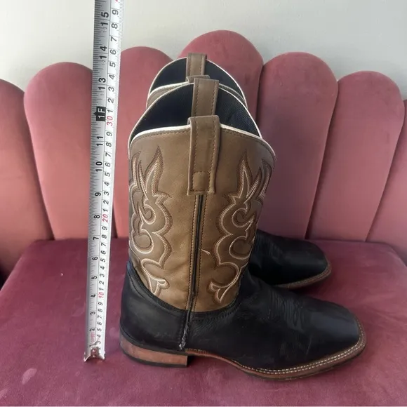 Laredo Men's Black and Brown Western Boots size 9.5 EW (Extra Large)