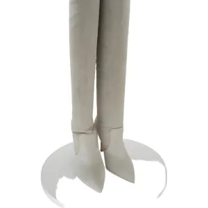 Larroudé Women's Grey Suede Stiletto Knee Boots Size 6