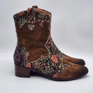 L'Artiste by Spring Step Lady Luck‎ Brown Multi Suede Boots EU 40 US Women's 9 M
