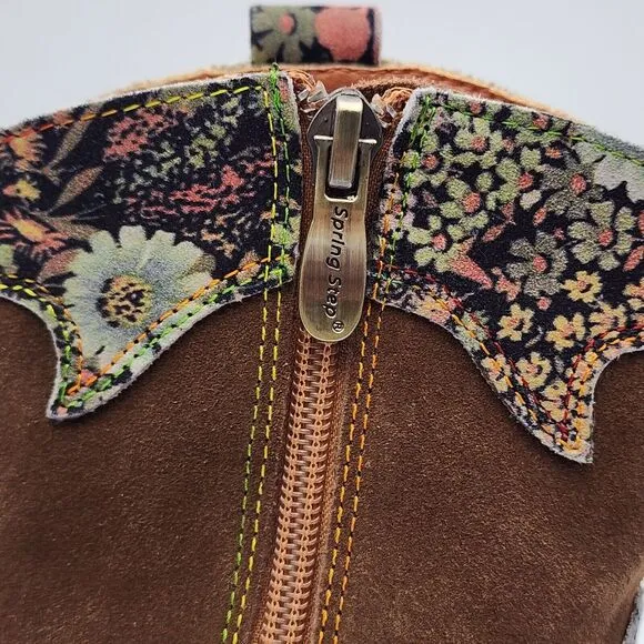 L'Artiste by Spring Step Lady Luck‎ Brown Multi Suede Boots EU 40 US Women's 9 M