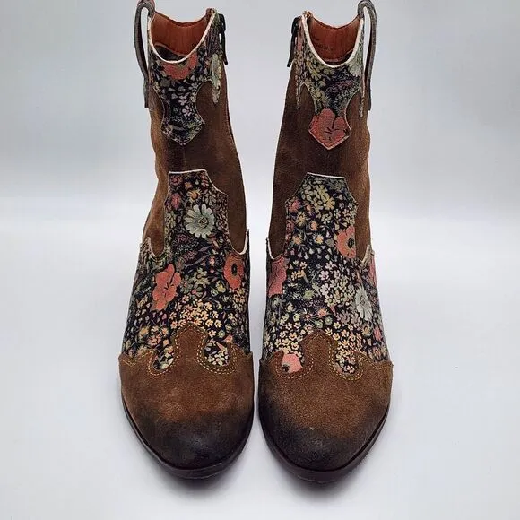 L'Artiste by Spring Step Lady Luck‎ Brown Multi Suede Boots EU 40 US Women's 9 M
