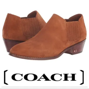 LAST ONE! NEW COACH Suede Ankle BOOTIES Boots Shoe