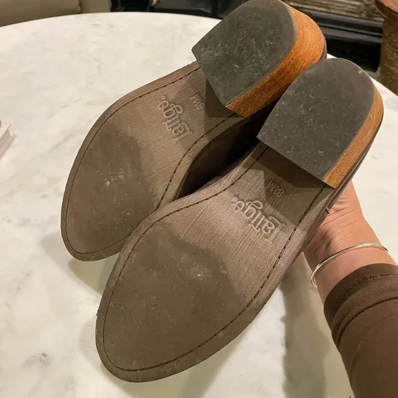 Latigo Anthropologie Kick Soft Leather Woven Western Espresso Booties Size 8.5