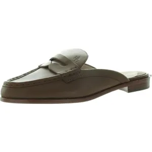 Lauren Ralph Lauren Womens Wynnie Mule Tan Solid Leather Loafers New
