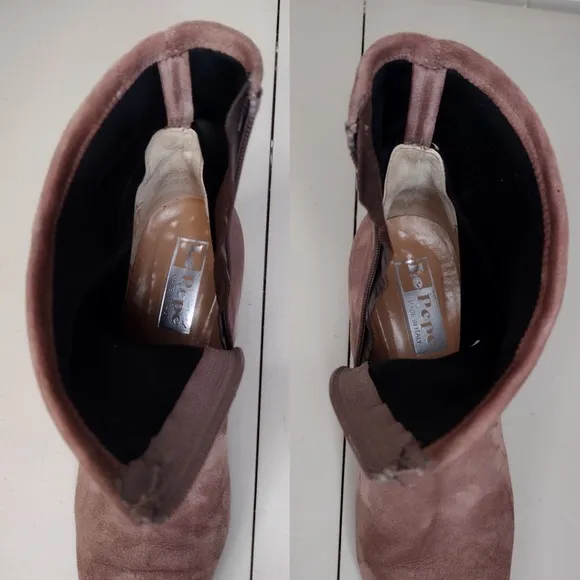 Le Pepe Suede Leather Sz 10 Block Heel Ankle-Boots