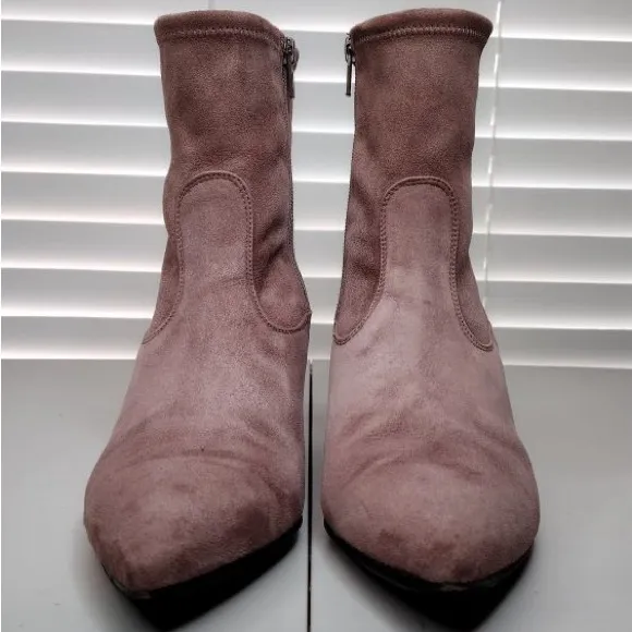 Le Pepe Suede Leather Sz 10 Block Heel Ankle-Boots