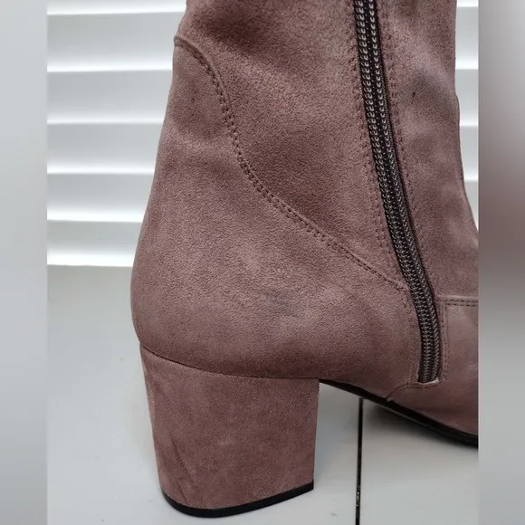 Le Pepe Suede Leather Sz 10 Block Heel Ankle-Boots
