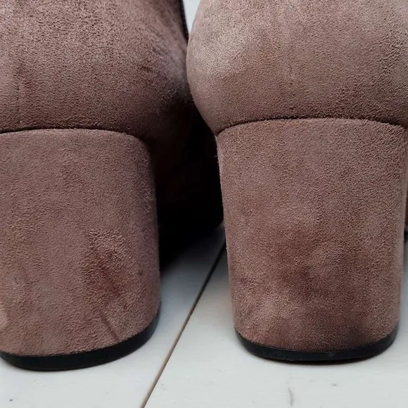 Le Pepe Suede Leather Sz 10 Block Heel Ankle-Boots