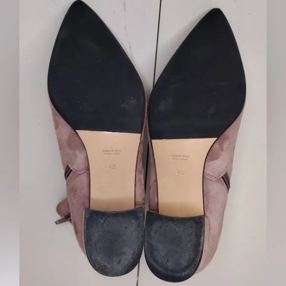 Le Pepe Suede Leather Sz 10 Block Heel Ankle-Boots