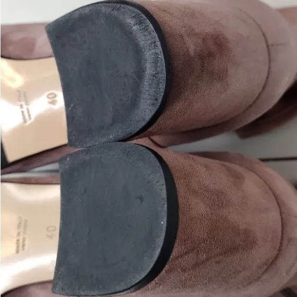 Le Pepe Suede Leather Sz 10 Block Heel Ankle-Boots