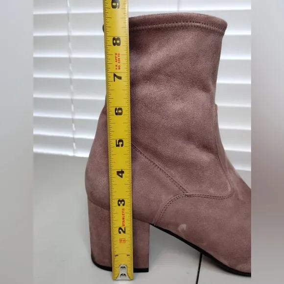 Le Pepe Suede Leather Sz 10 Block Heel Ankle-Boots