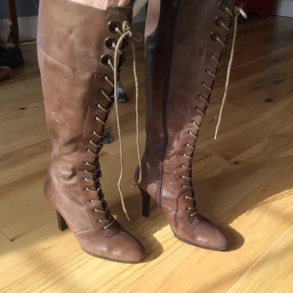 Leather Lace Up Boots