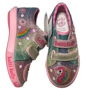 Lelli Kelly Toddler Girls Fashion Sneakers Size 7 Silver Pink Glitter