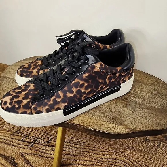 Leopard Print Vince Camuto Senile Lace Up Sneakers