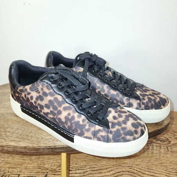 Leopard Print Vince Camuto Senile Lace Up Sneakers