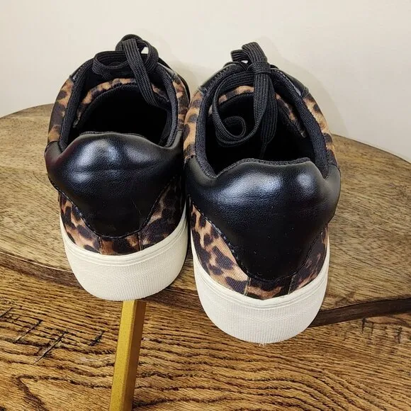 Leopard Print Vince Camuto Senile Lace Up Sneakers