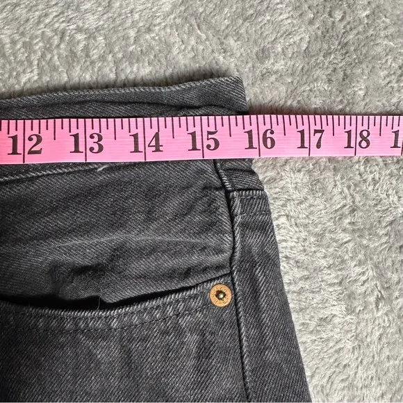 Levi's Big E 501 T Selvedge Denim Tapered Black Jeans Blue Tab Women’s Size 26